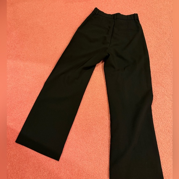 Abercrombie & Fitch Tailored Wide Leg Pleated High Waist Pant Black size 27 - Picture 3 of 3